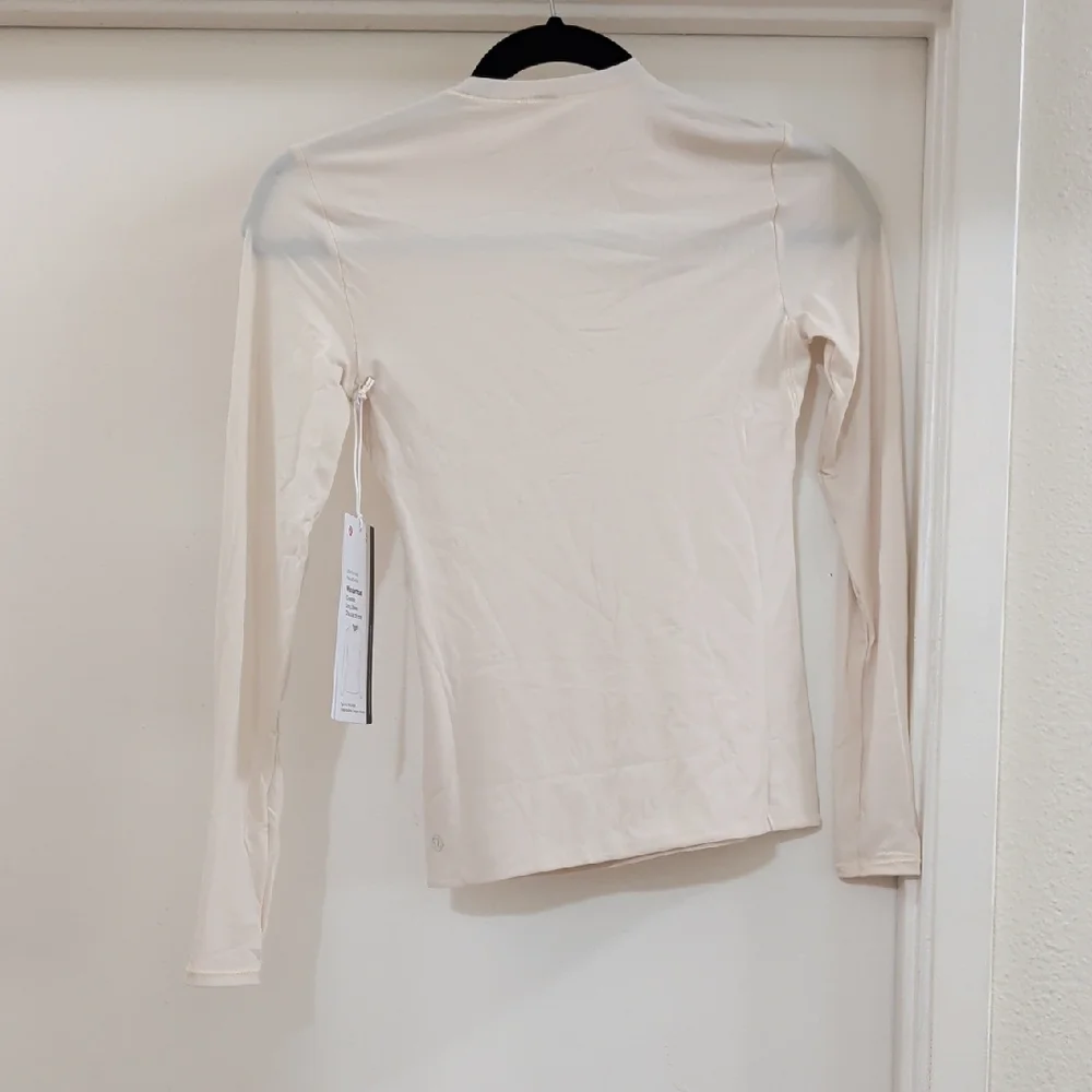 Lululemon Wundermost Crewneck Long Sleeve *Nulu Light Ivory NWT - Picture 2 of 6